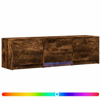 vidaXL Mueble De Tv Con Led Con Led Roble Ahumado 140 X 34 X 40 Cm Vidaxl