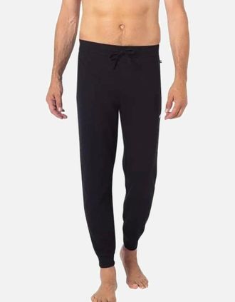 HUGO BOSS Mens Lightweight Mini Waffle Lounge Bottoms, Black - Size: 37/36/32