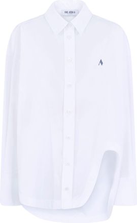 The Attico Loose-Fitting White Shirt With Classic Collar