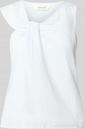 Selected Regular Fit Blusentop aus reiner Baumwolle Modell HANNAH in Hellblau, Gr&ouml;&szlig;e 34