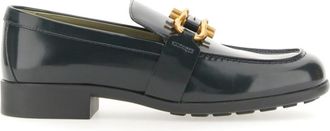 Bottega Veneta Navy Blue Slip On Loafers