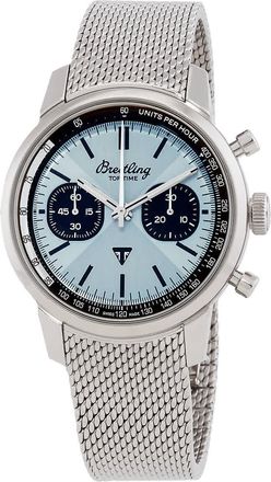 Breitling Top Time Chronograph Automatic Chronometer Blue Dial Mens Watch AB01764A1C1A1