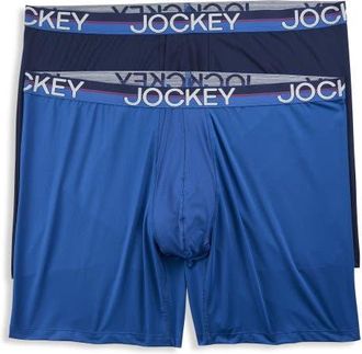 Jockey Big & Tall 2-pk Infinite Cool Boxer Briefs V2 in True Navy at Nordstrom, Size 3X Big
