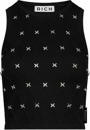 John Richmond Sleeveless Top - Dames - Tops zonder mouwen - Zwart - XS - Tops