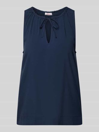 s.Oliver Red Label Blusenshirt aus Viskose mit Raffungen in Marine, Gr&ouml;&szlig;e 34