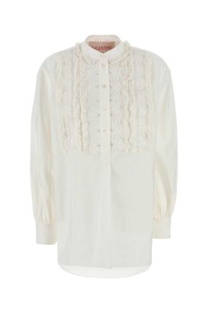 Valentino Garavani Witte Katoenmix Blouse