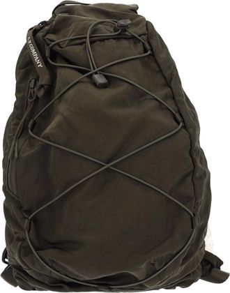C.P. Company Green Nylon-B Drawstring Sling Backpack