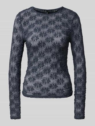 Only Slim Fit Langarmshirt aus Baumwoll-Mix Modell LOLA in Rauchblau, Größe XS