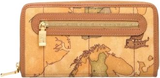 Alviero Martini 1A Classe Geo Classic Wallet - Dames - Portefeuilles - Bruin - ONE Size - Katoen - Accessoires