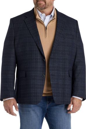 Tallia Orange Big & Tall Patterned Sport Coat in Navy at Nordstrom, Size 48Xl