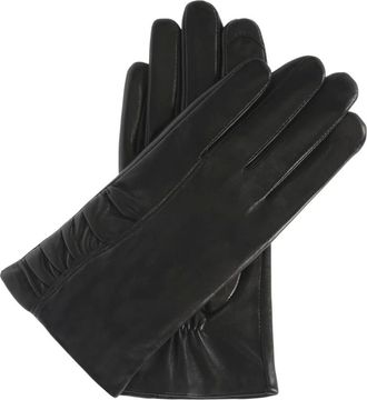 Kazar Guantes Kazar de piel negra con plisado decorativo - Accessories - Mujer - Negro - L