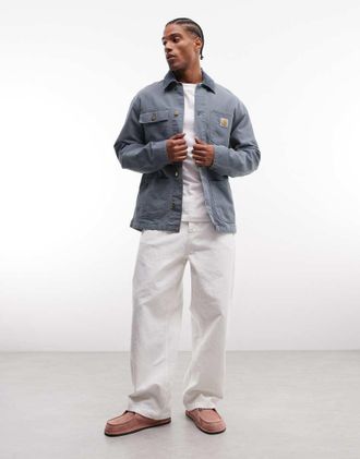 Carhartt Work in Progress Michigan - Cappotto blu polvere