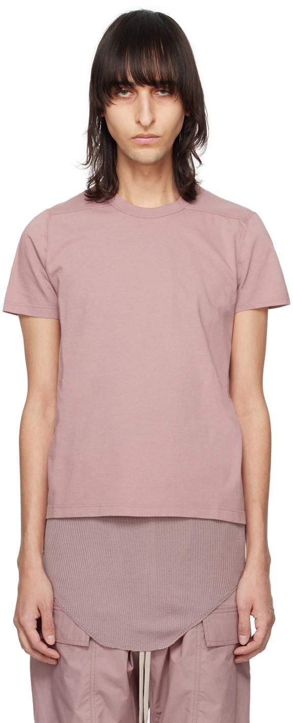 Rick Owens クルーネック Tシャツ ピンク Rick Owens Panelled Cotton T-shirt | Pink | FARFETCH