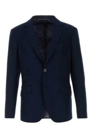 Etro Navy Blue Regular Blazer