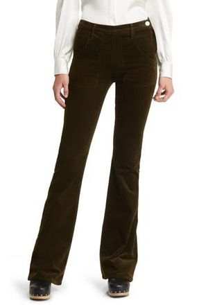Frame Denim Le Francoise High Waist Flare Velvet Pants in Surplus at Nordstrom Rack, Size 33