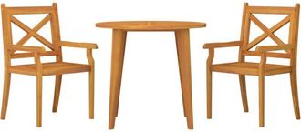vidaXL 3 Piece Garden Dining Set Solid Wood Acacia vidaXL
