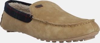 Hunter Mens Hunter Mens Moccasin Slipper Tartan Collar - Biscuit - Size: 10