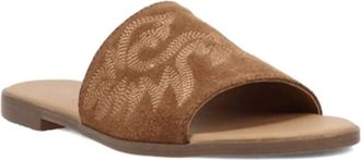 Dingo Womens Lasso Suede Slides In Brown
