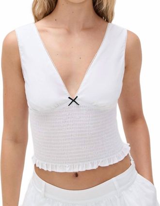 Nia Bleu Top In White
