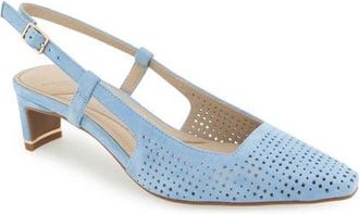 Kenneth Cole Marbella Perf Slingback Pump in Sky Blue Suede at Nordstrom, Size 7.5
