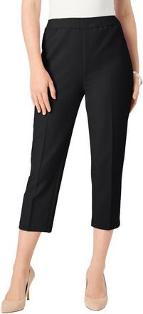 Roaman's Plus Size Bend Over Capri Pant in Black at Nordstrom, Size 32