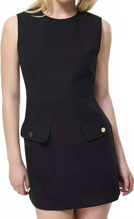 French Connection Azra Twill Two Pocket Dress In Black
