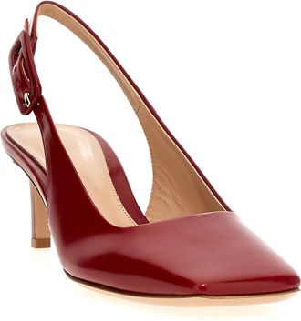 Gianvito Rossi Womens Slingback Pump Red Goat Leather