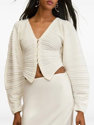 Cult Gaia Cardigan Blair con bottoni - Bianco