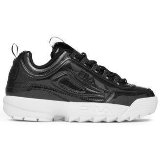 Fila Fila Womens Disruptor II Shine Metallic Shoes, Black/White/Black, 6.5 UK