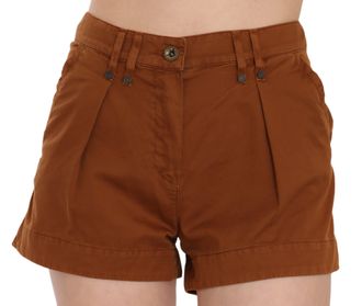 Plein Sud Mid Waist Cotton blue Mini Womens Shorts
