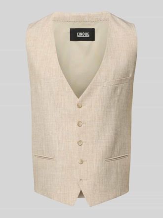 Cinque Regular Fit Anzugweste mit Viskose-Anteil Modell VITRA in Beige, Gr&ouml;&szlig;e 44