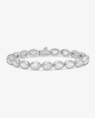 Melinda Maria Womens Shes A Boss Tennis Bracelet In Silver