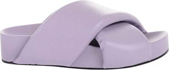 Jil Sander Purple Criss-Cross Sandals