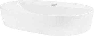 ML Design Lavamanos ovalado de ba&ntilde;o lavabo encimera o pared blanco moderno