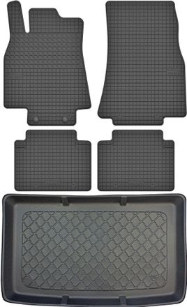 OEM Juego De Alfombrillas De Goma Para Coche Y Alfombrilla Para Maletero Para Mercedes Clase A W169 Hatchback (09.2004-08.2012)