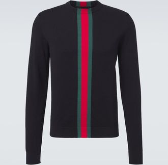 Gucci Pullover Web in cotone a righe