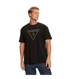 Guess TShirt MC coton - - Tops - Uomo - Nero - L