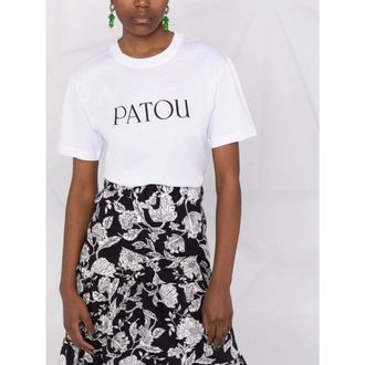 Patou Logo-Print Cotton T-Shirt - White