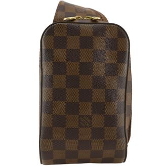 Louis Vuitton Geronimos Waist Damier Brown Canvas Handbag (Pre-Owned)