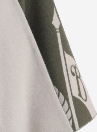 Burberry Reversible Virgin Wool and Cashmere Cape - Green