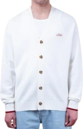 Dr&ocirc;le de Monsieur Le Cardigan Dr&ocirc;le - Heren - Vesten - Wit - L - Wol - Truien & Vesten