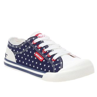 Rocket Dog Dames/Dames Jazzin Spangle Trainers (Rood, Wit, Marine)