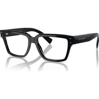Dolce & Gabbana 53mm Square optical glasses in Black at Nordstrom