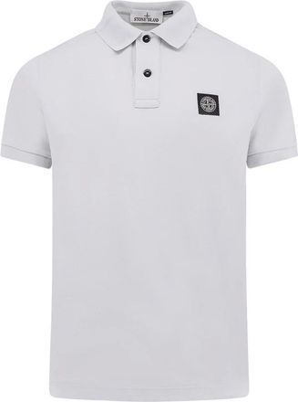 Stone Island Polo Shirts, male, Blue, Size: 2XL Blue Polo Shirt with Logo Patch