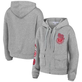WEAR by Erin Andrews Womens WEAR by Erin Andrews Gray St. Louis Cardinals Full-Zip Hoodie at Nordstrom, Size X-Small