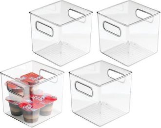 Linus Cube Storage Bin with Handles for Pantry, Set of 4, Clear, Made in USA at Nordstrom