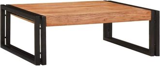 vidaXL Estante De Ba&ntilde;o 65 X 50 X 23 Cm Madera De Mango S&oacute;lida, Hierro Vidaxl