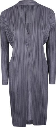 Issey Miyake Pleats Jacket - Dames - Mantels - Grijs - Maat: L Poliester