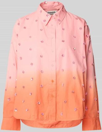 Essentiel Regular Fit Hemdbluse mit Pailletten Modell Harkansas in Orange, Gr&ouml;&szlig;e 40