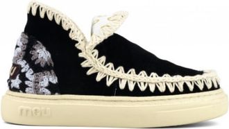 Mou Womens Bold Eskimo Sneakers In Black & White